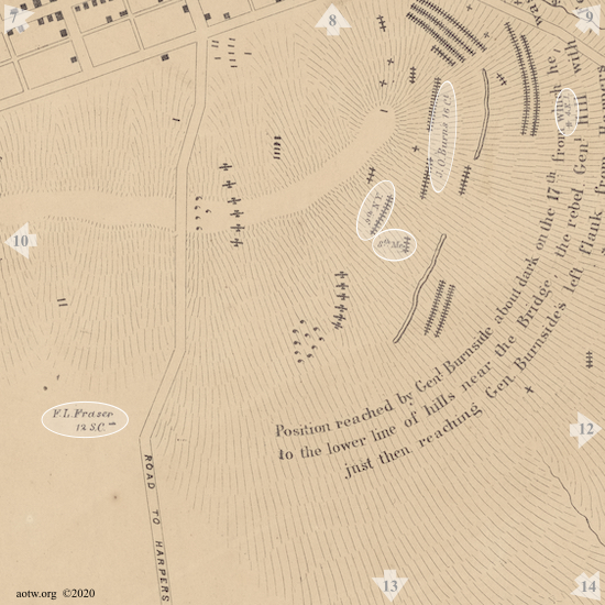 Burial Map: click on a highlighted area for more information