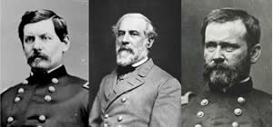 Generals McClellan, Lee, Franklin