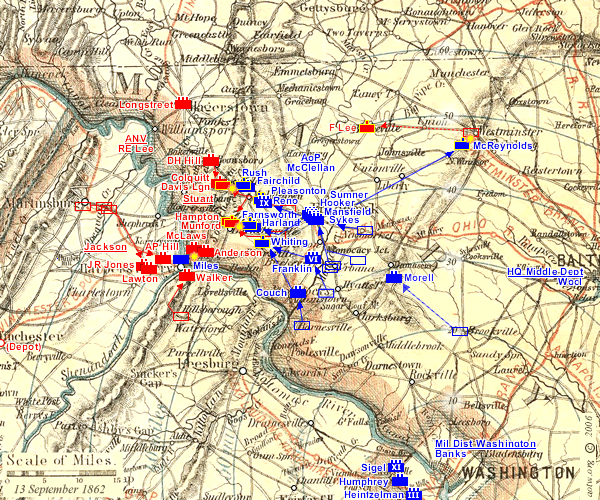 Battlefield Map: click on a unit for more information about it