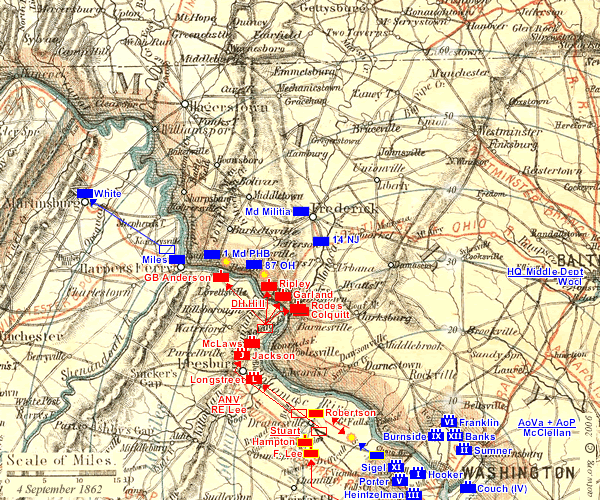 Battlefield Map: click on a unit for more information about it