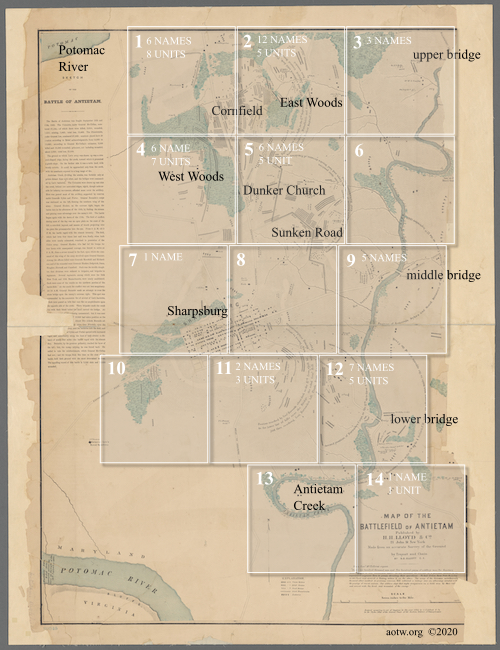 Map: Sections of the Elliott Map