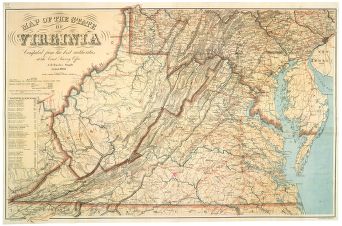 Map: Virginia and Maryland, 1863